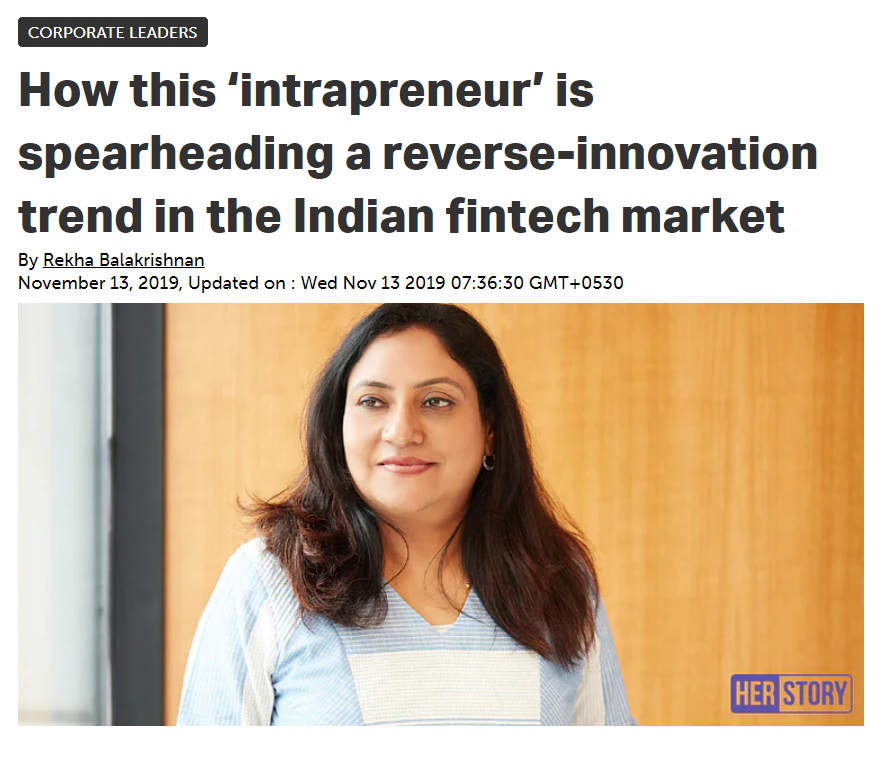 How this ‘intrapreneur’ is spearheading a reverse-innovation trend in the Indian fintech market