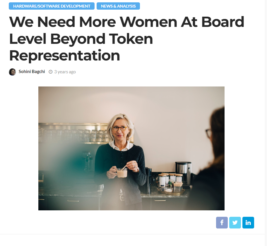 We Need More Women At Board Level Beyond Token Representation-