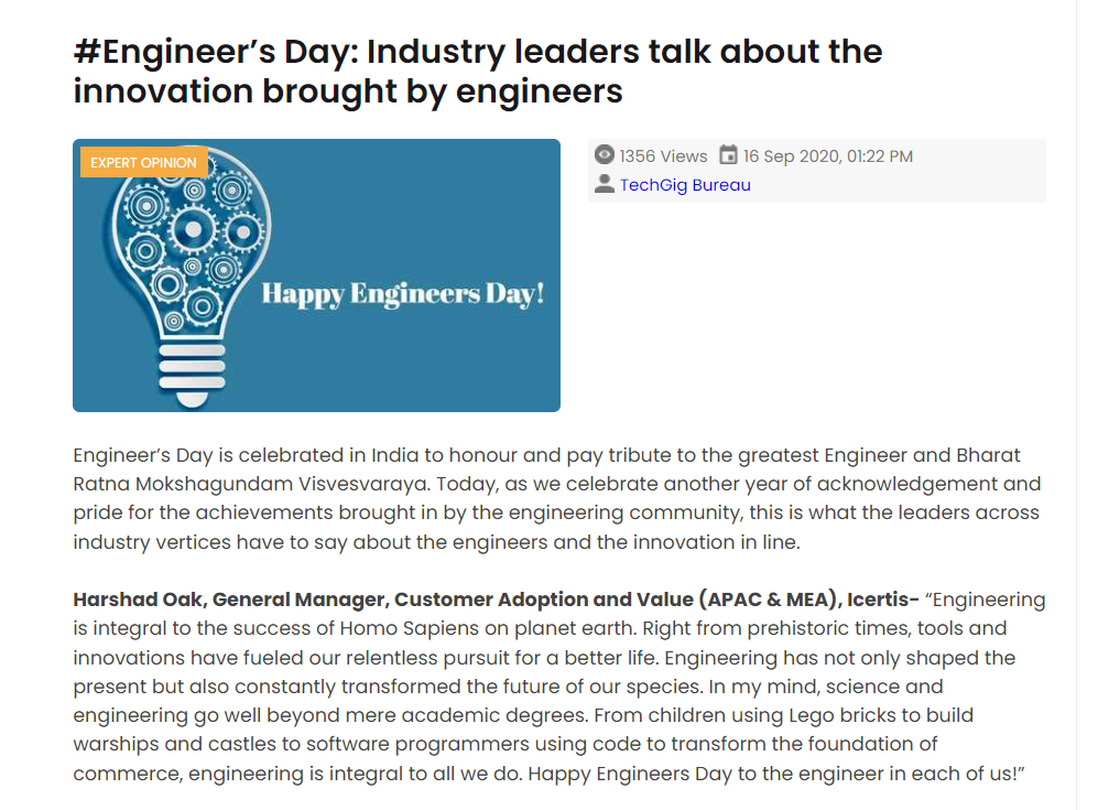 Engineer’s Day Industry leaders talk about the innovation brought by engineers
