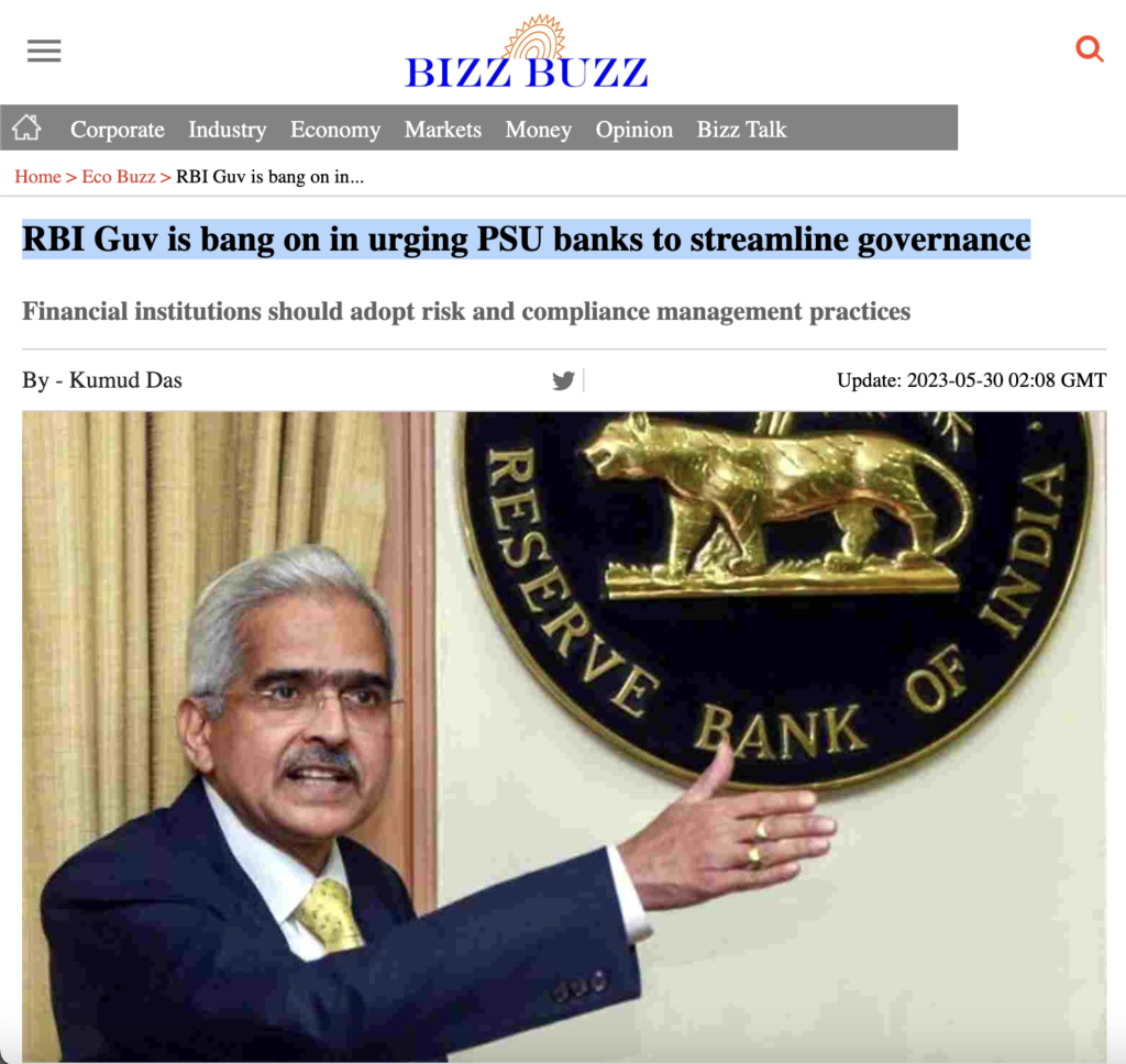 RBI Guv is bang on in urging PSU banks to streamline governance